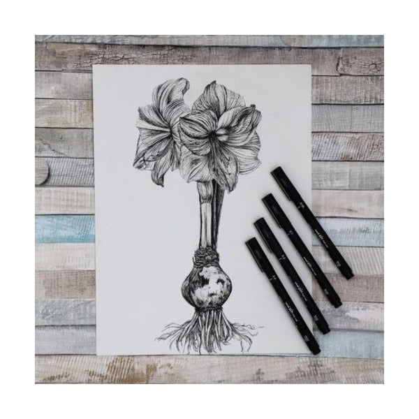 Uni Pin Fineliner 0.4mm Drawing Pen Black Box of 12