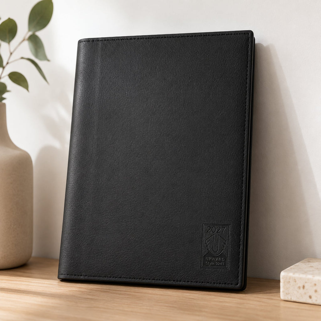 Upward Nobel 2027 A4 PU Day To Page Diary Black