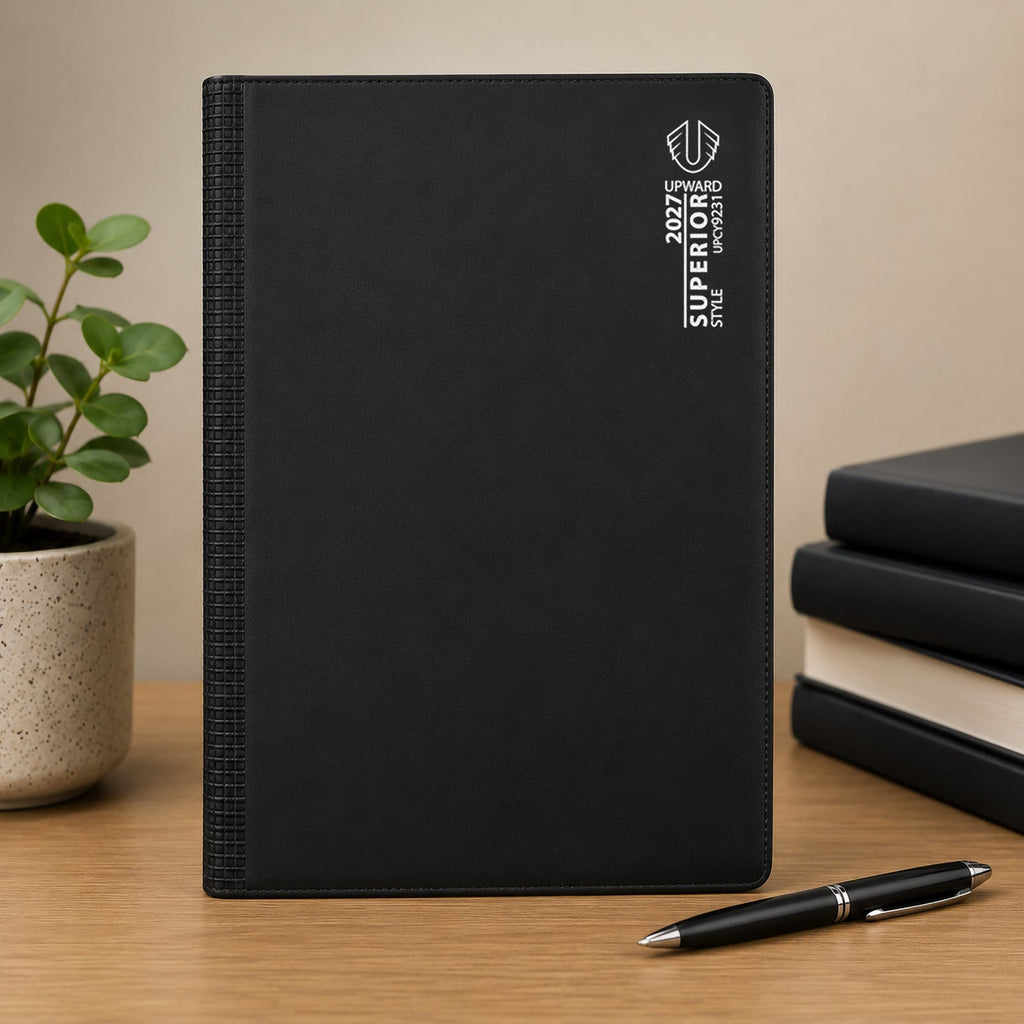 Upward Superior 2027 A4 Day To Page Diary Black