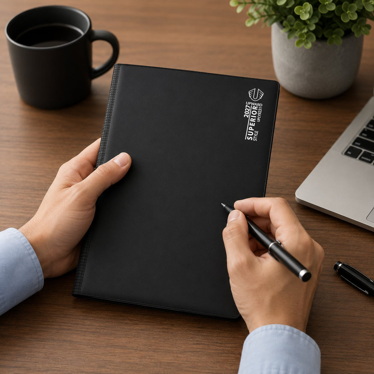 Upward Superior 2027 A4 Day To Page Diary Black