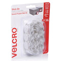 Velcro Brand Stick On Hook and Loop Dots 22mm White Pack of 40