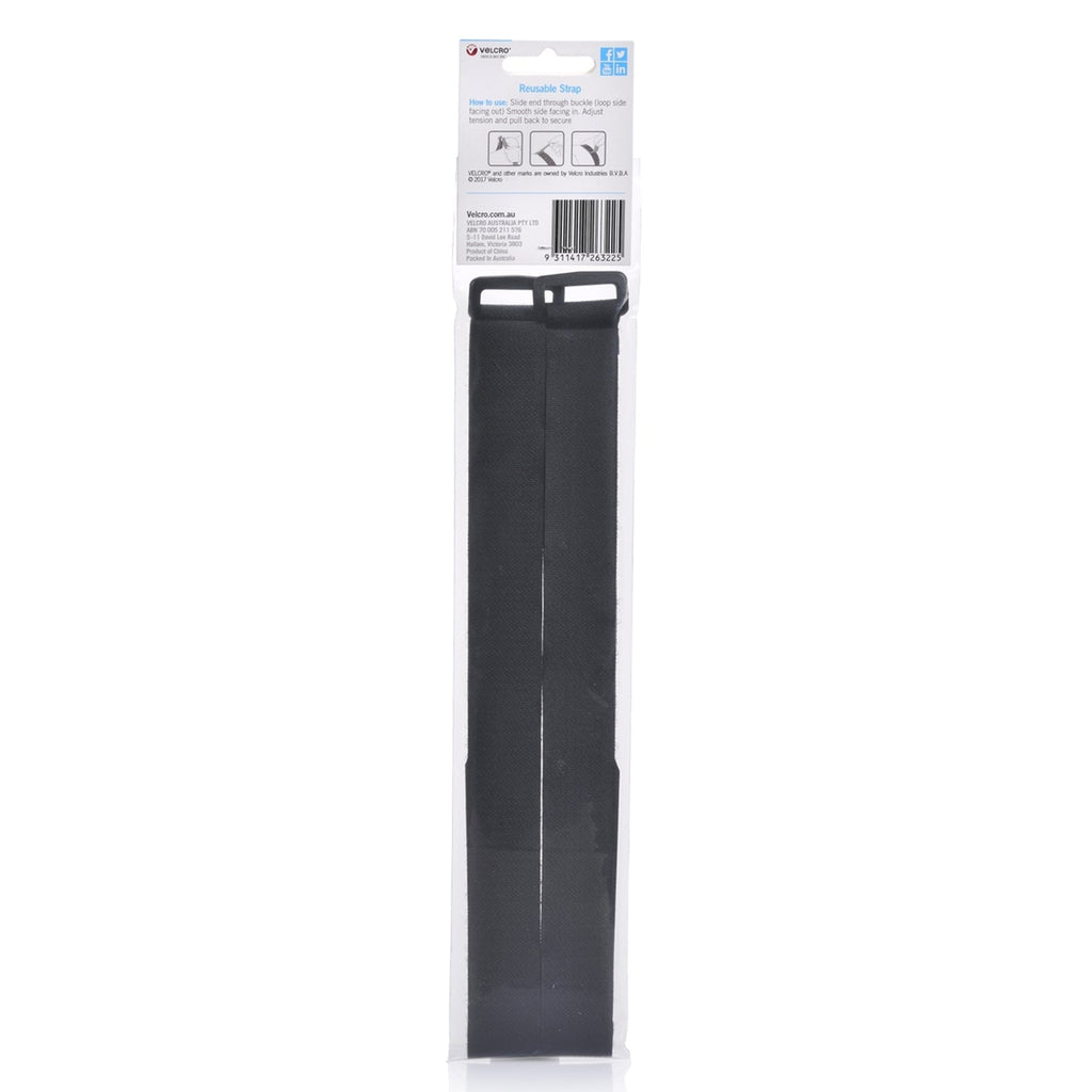 Velcro Brand Velstrap Adjustable Straps 25 x 900mm Black Pack of 2