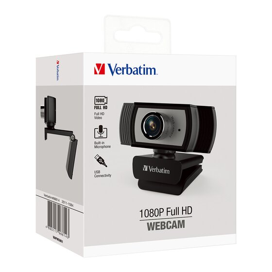 Verbatim 1080p Full HD Webcam Black Silver