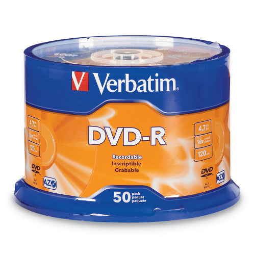 Verbatim DVD-R Branded Silver 50 Pack Spindle