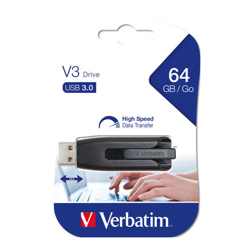 Verbatim Store n Go V3 USB 3.0 Drive Grey 64GB