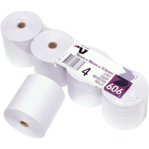 Victory CCR606 Cash Register Roll 2 Ply 76 x 76mm Carton 24