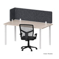 Visionchart DS24-LA-1240 SANA Serenity Desk Screen 24mm Above Desk with Side Bar 1200x400x300mm