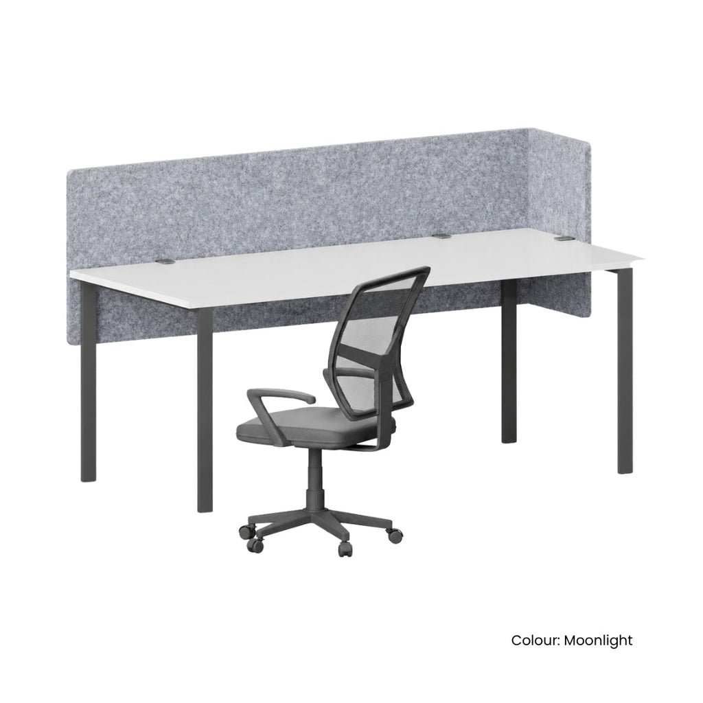 Visionchart DS12-LD-1580 SANA Serenity Desk Screen 12mm Above and Below Desk with Side Bar