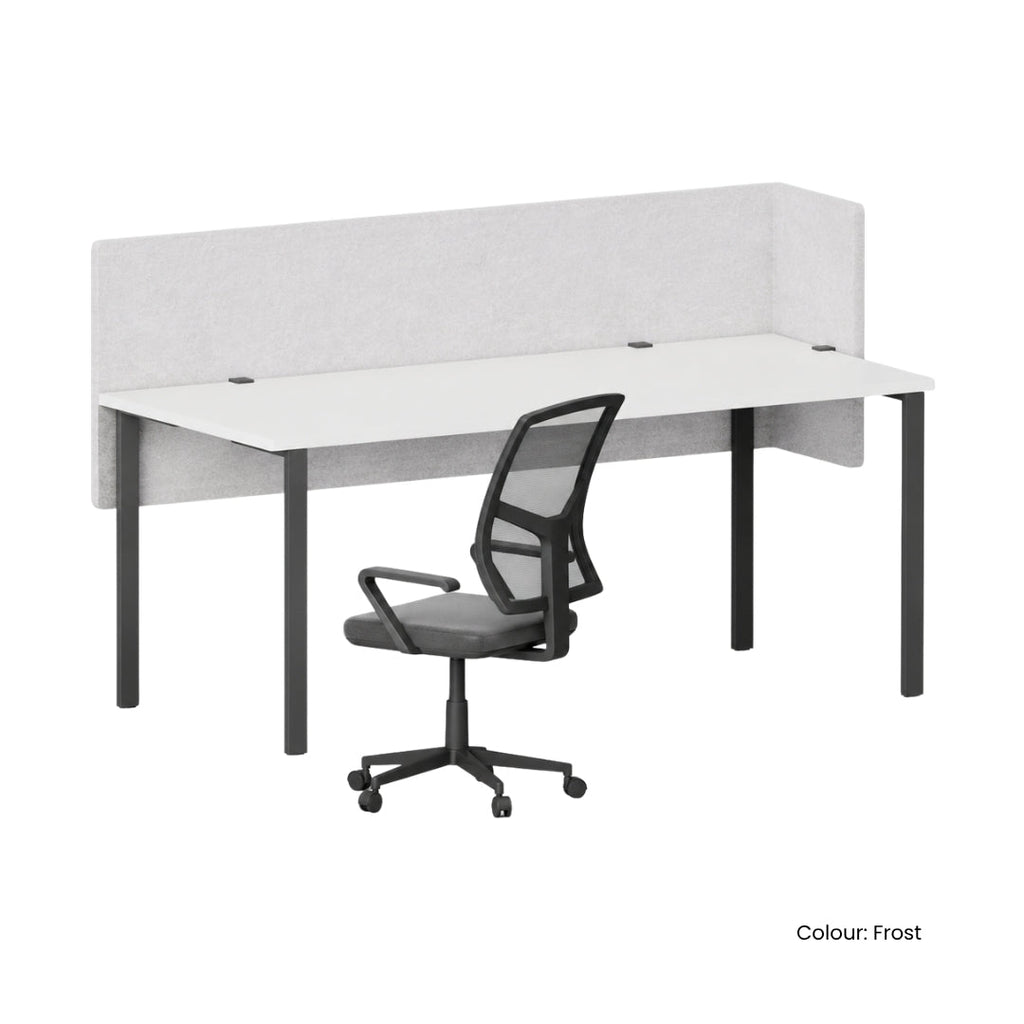 Visionchart DS12-LD-1580 SANA Serenity Desk Screen 12mm Above and Below Desk with Side Bar