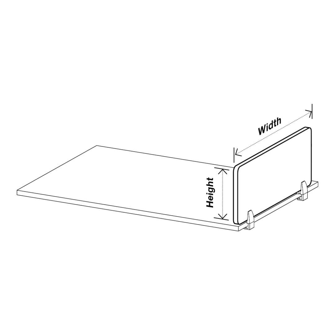 Visionchart DS24-SA-7440 SANA Serenity Desk Screen 24mm Above Desk Side 740x400mm