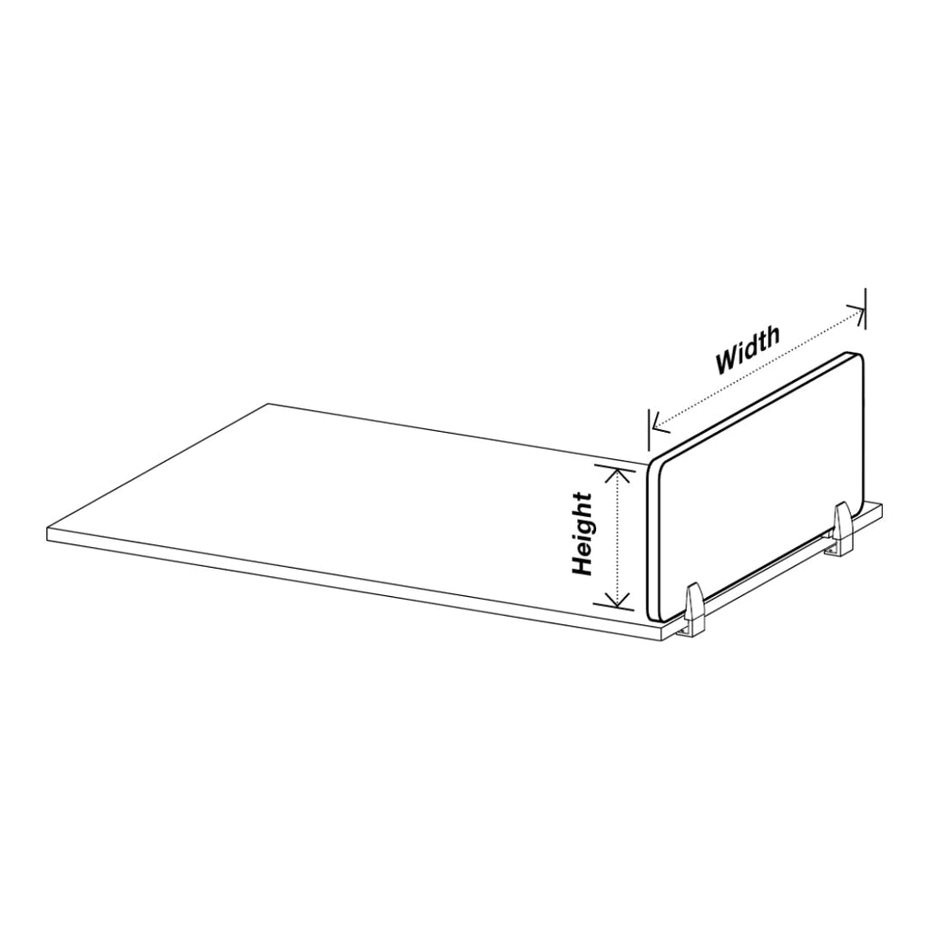 Visionchart DS12-SA-7440 SANA Serenity Desk Screen 12mm Above Desk Side 740x400mm