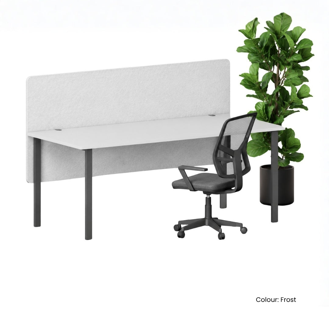 Visionchart DS12-SD-1560-SD SANA Altitude Dual Above and Below Desk Screen 1500 x 600mm 12mm Shadow