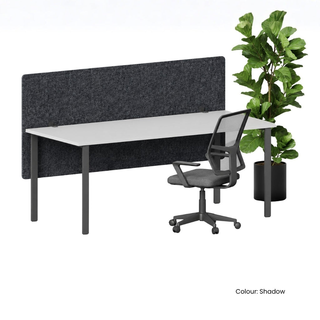 Visionchart DS12-SD-1880-SD SANA Altitude Dual Above and Below Desk Screen 1800 x 800mm 12mm Shadow