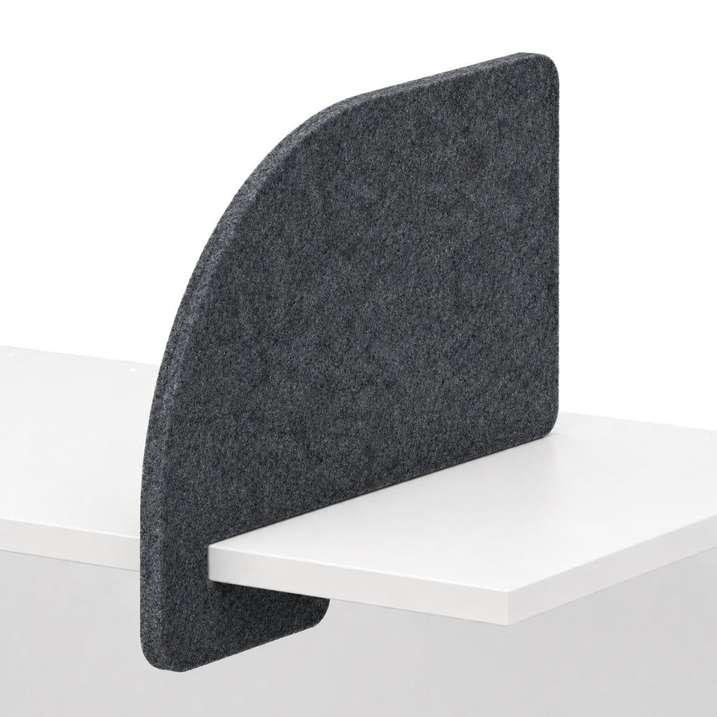 Visionchart DS24-SL-ARC8042-SD SANA Slide-On Acoustic Desk Divider Arc 680 x 420mm Shadow