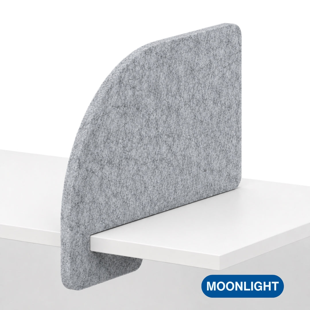 Visionchart DS24-SL-ARC8042-SD SANA Slide-On Acoustic Desk Divider Arc 680 x 420mm Shadow
