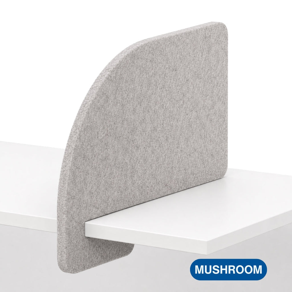 Visionchart DS24-SL-ARC8042-MU SANA Slide-On Acoustic Desk Divider Arc 680 x 420mm Mushroom