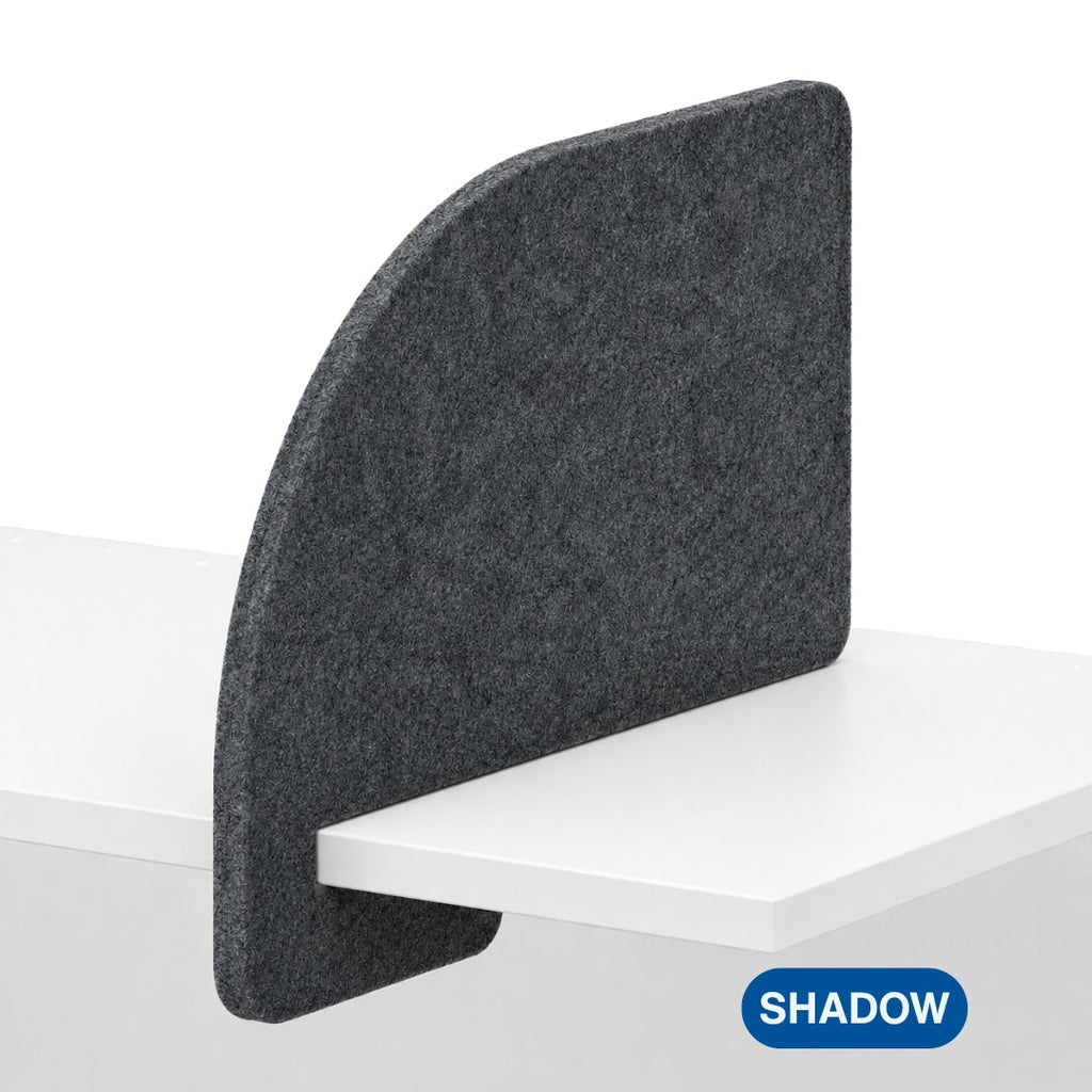 Visionchart DS24-SL-ARC8042-SD SANA Slide-On Acoustic Desk Divider Arc 680 x 420mm Shadow