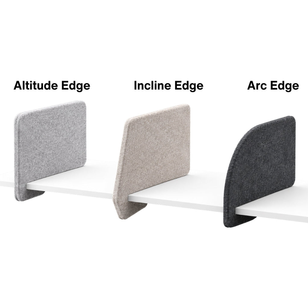 Visionchart DS24-SL-ARC8042-MU SANA Slide-On Acoustic Desk Divider Arc 680 x 420mm Mushroom