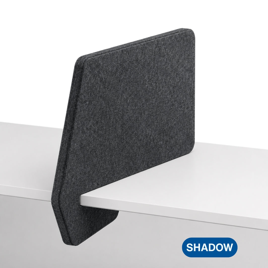Visionchart DS24-SL-INC8042-SD SANA Slide-On Acoustic Desk Divider Incline 680 x 420mm Shadow