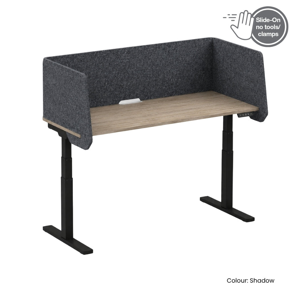 Visionchart DS24-US-1280INC SANA Serenity Desk Screen 24mm Sit-Stand Slider Surround 1200x800x500mm