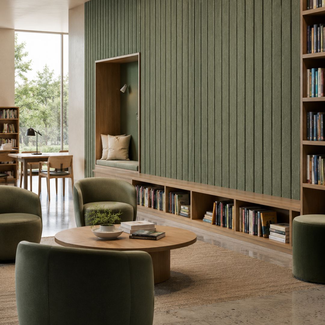 Visionchart SANA2612L-OL12 SANA Linea Acoustic Panel 12mm 2600x1200mm Olive 60