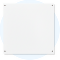 Visionchart VGB1212 Lumiere Magnetic Glassboard 1200 x 1200mm White
