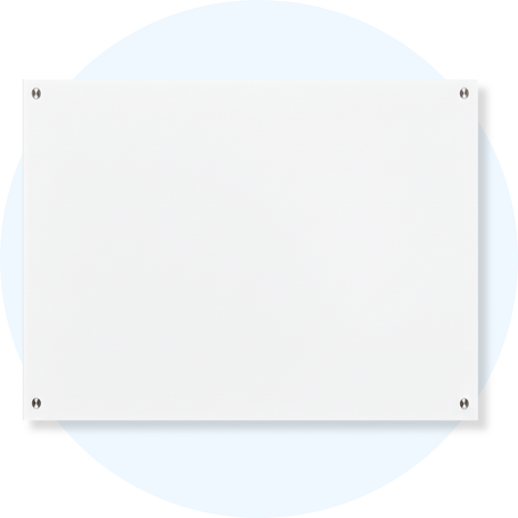 Visionchart VGB1290 Lumiere Magnetic Glassboard 1200 x 900mm White