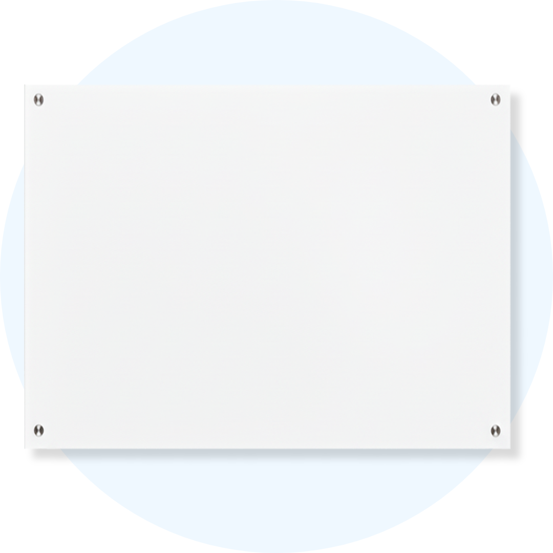 Visionchart VGB1290 Lumiere Magnetic Glassboard 1200 x 900mm White