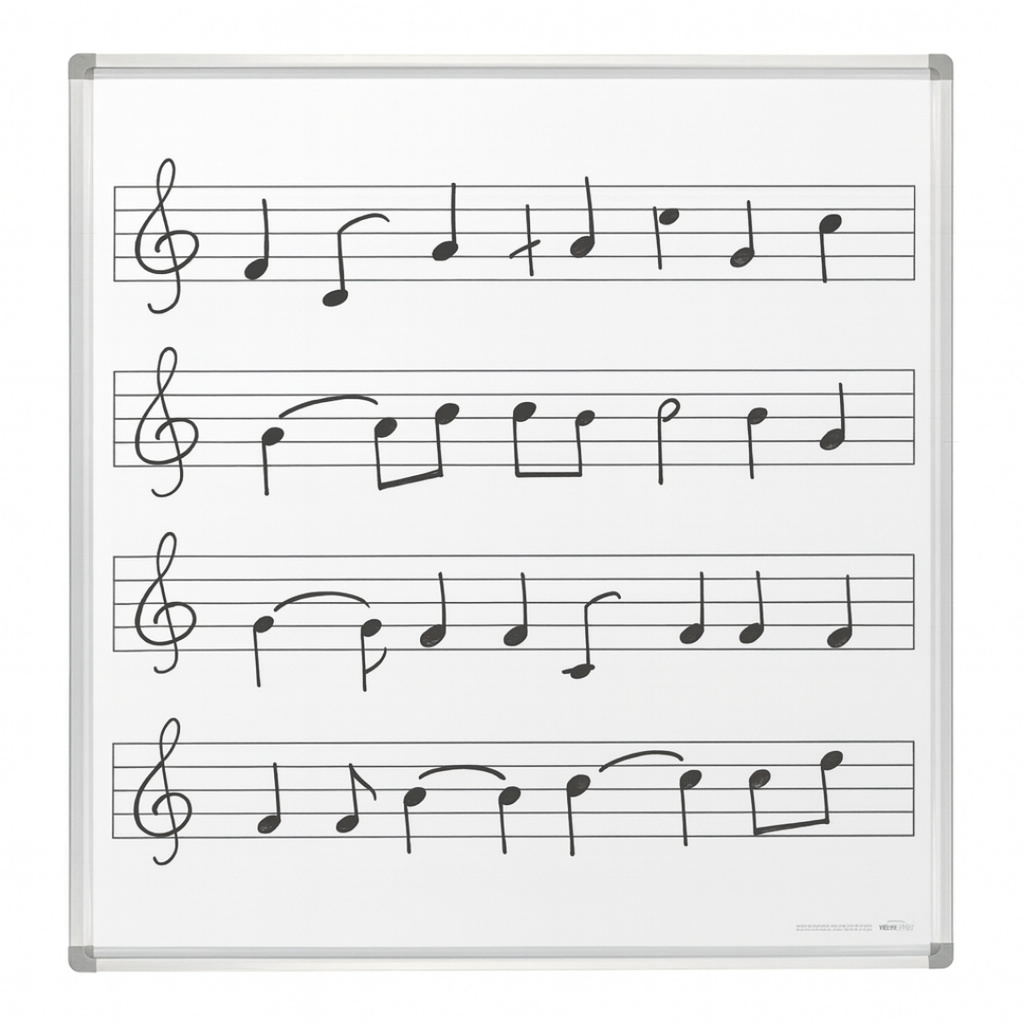 Visionchart VMB1212 Magnetic Music Whiteboard 1200 x 1200mm