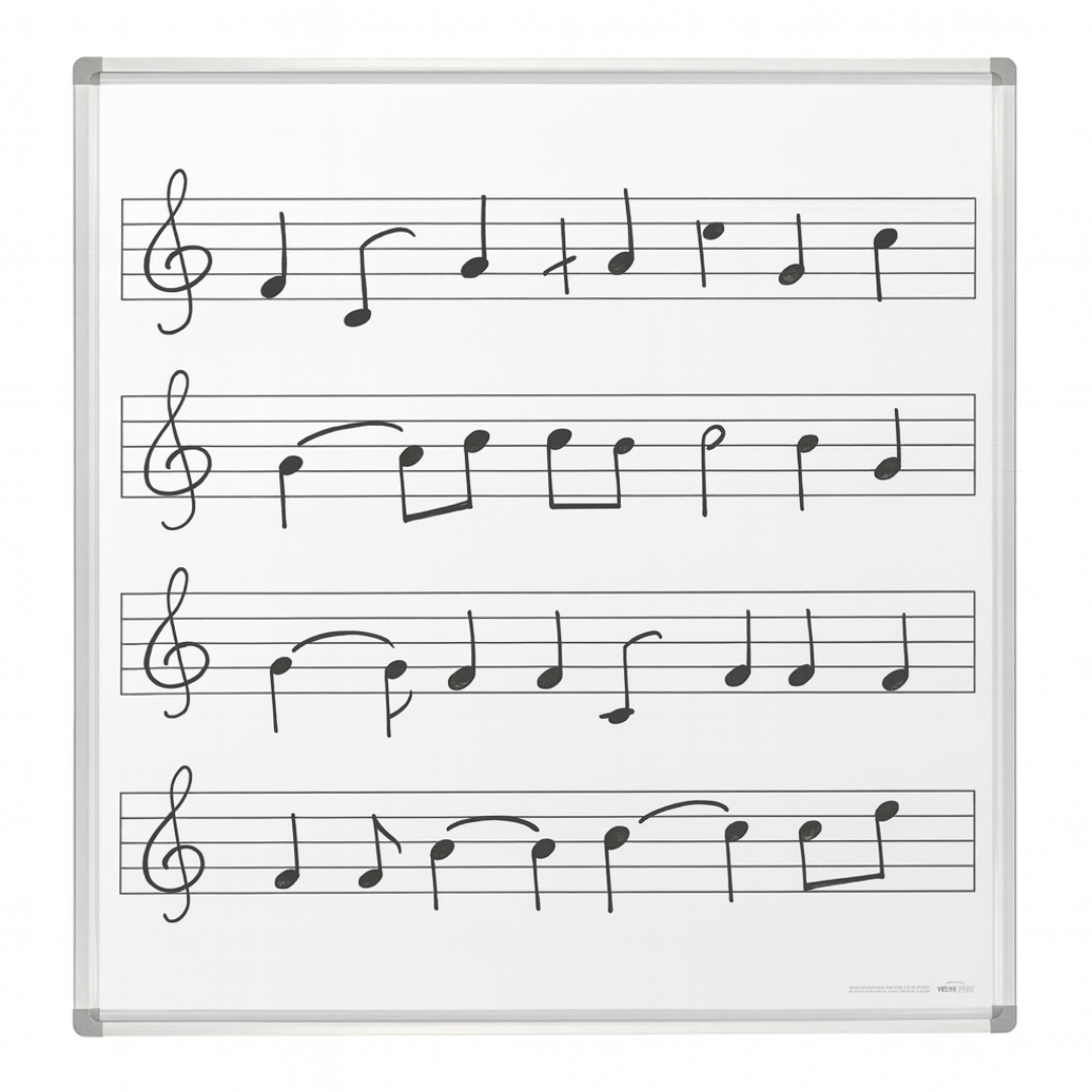 Visionchart VMB1212 Magnetic Music Whiteboard 1200 x 1200mm