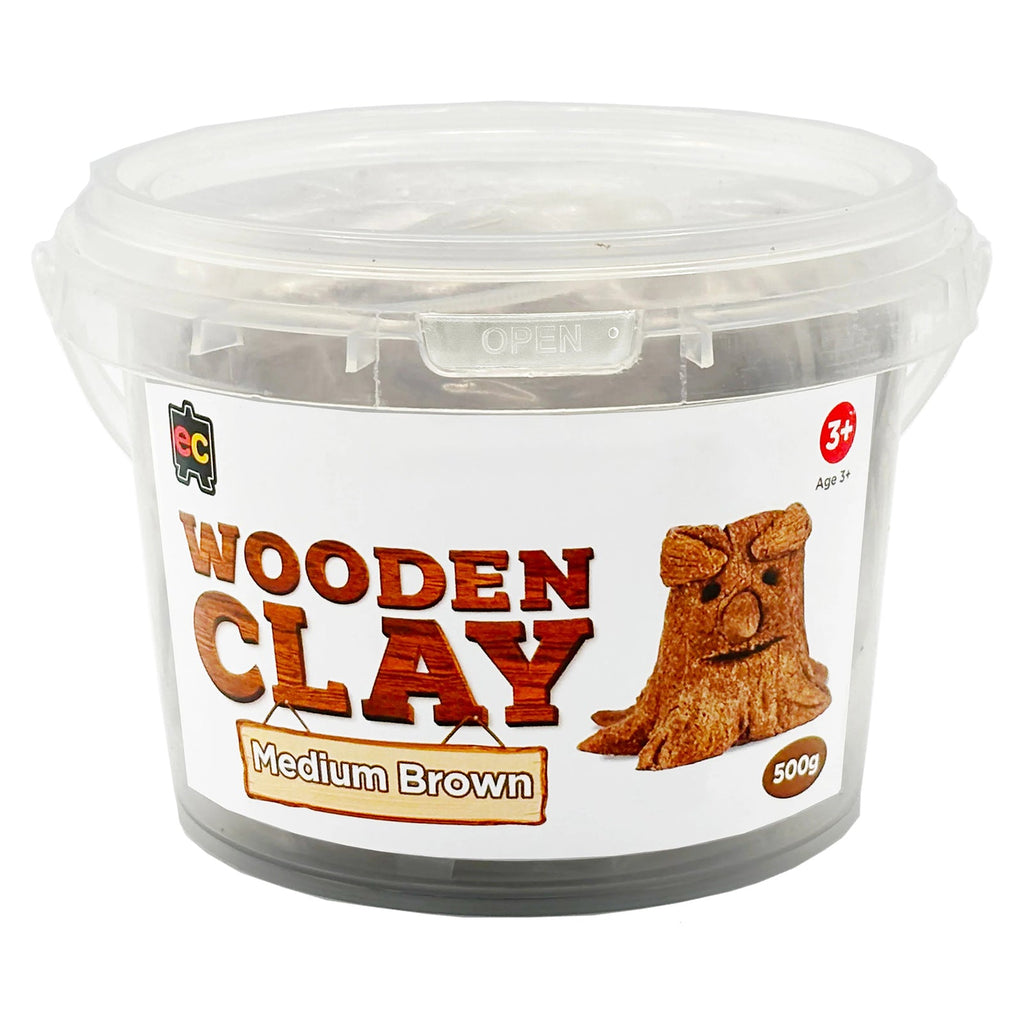 Wooden Clay 500g Medium Brown
