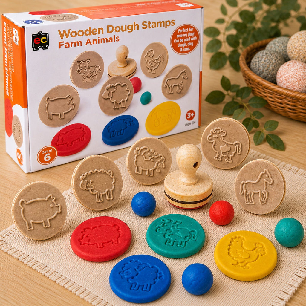 Wooden Dough Stamps Farm