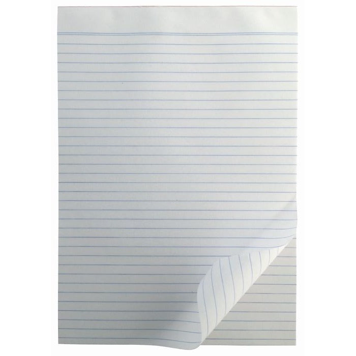 Writer Bank Office Pad Ruled 100 Sheet A5 200 x 150mm Pack of 10