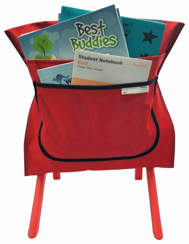 Writer Nylon Chair Bags with Two Pockets 455mm Wide Red Pack of 5