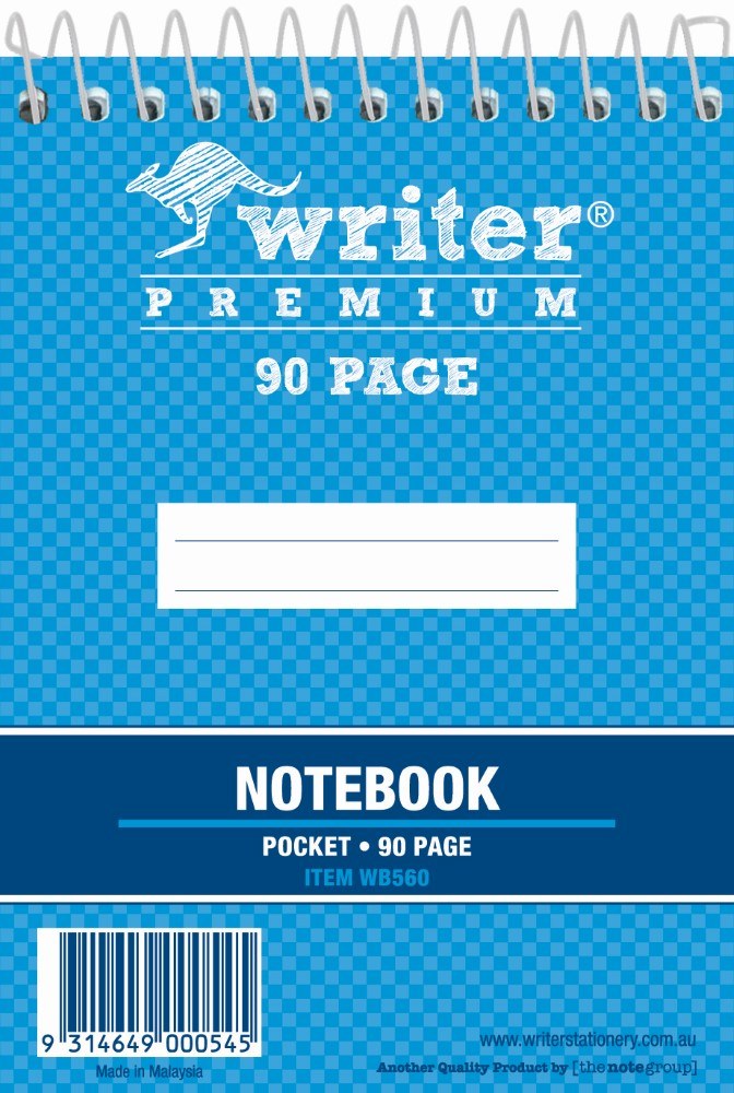 Writer Pocket Notebook 90 Page Top Bound Spiral 70gsm Pack of 20