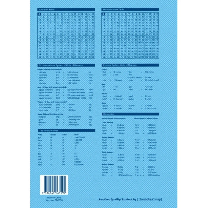 Writer Premium Exercise Book A4 96 Page Blue with Margin Whale Pack of 10