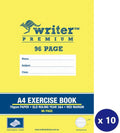 Writer Premium Exercise Book A4 96 Page QLD Year 3/4 Ruled with Margin Sea Shell