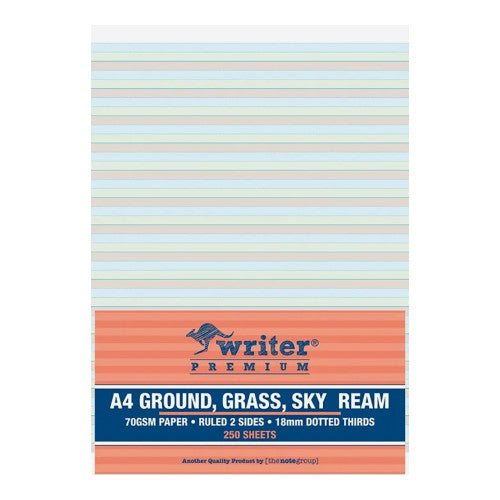 Writer Premium Ground Grass Sky A4 Ream 18mm Dotted Thirds 250 Sheets