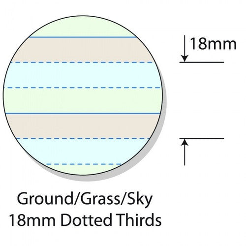 Writer Premium Ground Grass Sky Notepad A4 Ruled 50 Sheet 18mm Dotted Thirds Pack of 10