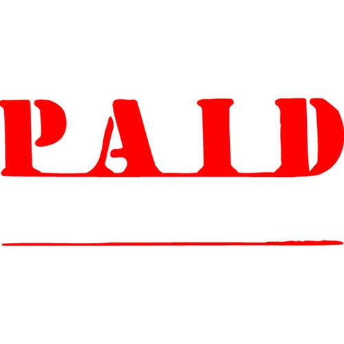 Xstamper CX-BN Message Stamp Paid With Date Space Red