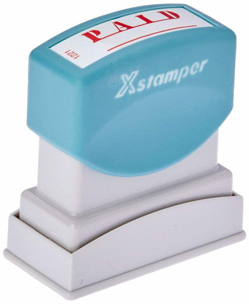 Xstamper CX-BN Message Stamp Paid With Date Space Red