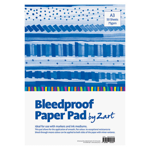Zart Bleedproof Paper A3 Pad 50 Sheets