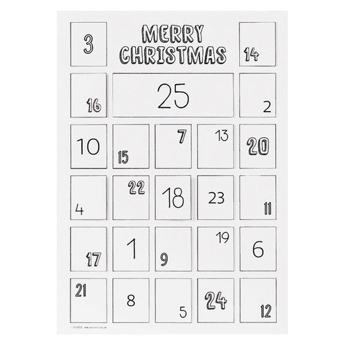 Zart ColourMe Advent Calendars A3 Pack of 10