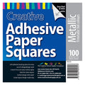 Zart Metallic Adhesive Paper Squares Pack of 100