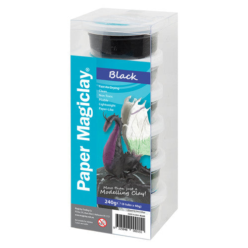 Zart Paper Magiclay Black 240g Pack of 6