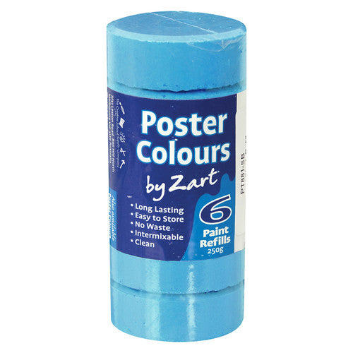 Zart Poster Colours Refill Sky Blue Pack of 6