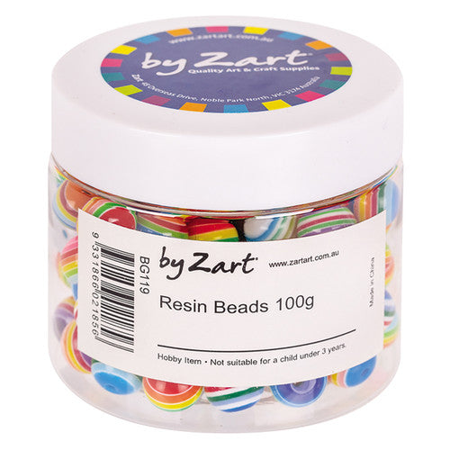 Zart Resin Beads Assorted Jar of 100g