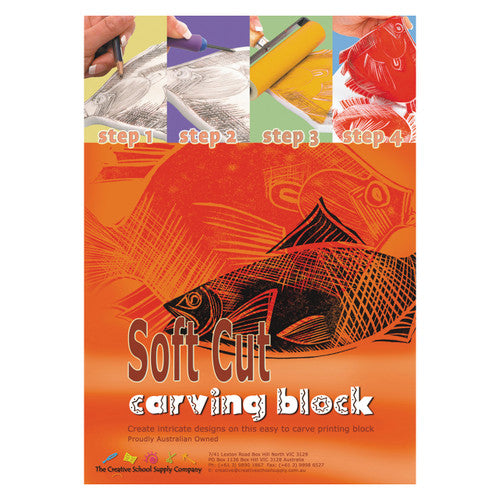 Zart Soft Cut Carving Block 14.5 x 21cm Pack of 10