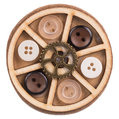 Zart Wooden Gears and Cogs Assorted Pack of 100