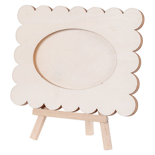 Zart Wooden Wavy Photo Frame with Easel Pack of 5